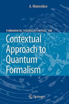 portada contextual approach to quantum formalism (en Inglés)