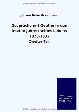 portada Gespräche mit Goethe in den letzten Jahren seines Lebens 1823-1832 (German Edition)