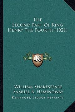 portada the second part of king henry the fourth (1921)