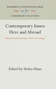 portada Contemporary Issues Here and Abroad (Schoolmen's Week Proceedings) (en Inglés)
