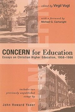 portada concern for education: essays on christian higher education, 1958-1966