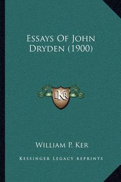 portada essays of john dryden (1900)