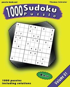 portada Sudoku: 1000 Easy 9x9 Sudoku, Vol. 1 (1000 Easy Sudoku) (Volume 1)