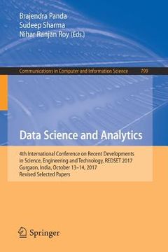 portada Data Science and Analytics: 4th International Conference on Recent Developments in Science, Engineering and Technology, Redset 2017, Gurgaon, Indi (in English)