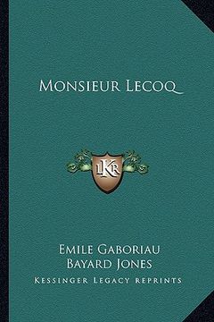 portada monsieur lecoq (en Inglés)