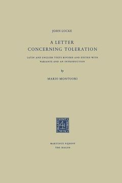 portada A Letter Concerning Toleration: Latin and English Texts Revised and Edited with Variants and an Introduction (en Inglés)