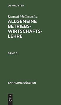 portada Sammlung Göschen Allgemeine Betriebswirtschaftslehre (en Alemán)