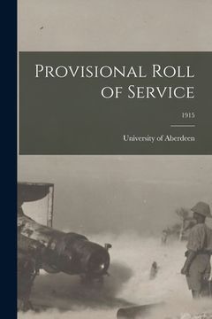 portada Provisional Roll of Service; 1915