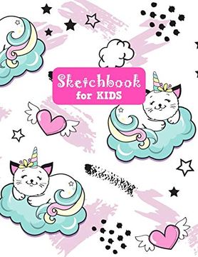 Sketchbook for Kids: Adorable Unicorn Large Sketch Book for