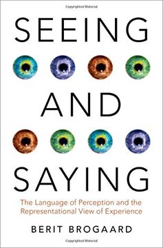 portada Seeing and Saying: The Language of Perception and the Representational View of Experience (Philosophy of Mind Series) (en Inglés)