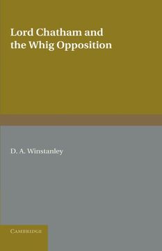 portada Lord Chatham and the Whig Opposition (in English)