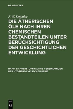 portada Sauerstoffhaltige Verbindungen der Hydriert-Cyklischen Reihe (German Edition) [Hardcover ] (en Alemán)