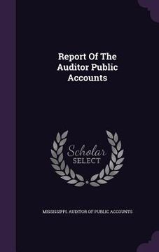 portada Report Of The Auditor Public Accounts (en Inglés)