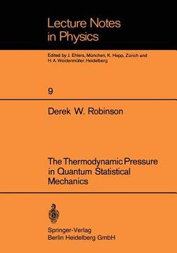 portada the thermodynamic pressure in quantum statistical mechanics (in English)