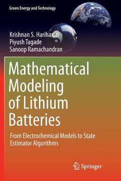 portada Mathematical Modeling of Lithium Batteries: From Electrochemical Models to State Estimator Algorithms (in English)