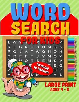 portada Word Search for Kids: 50 Easy Jumbo Word Search Puzzle Book & Large Print Word Find Puzzles for Kids (Ages 4 - 8)