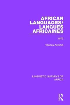 portada African Languages/Langues Africaines: Volume 1 1975 (in English)