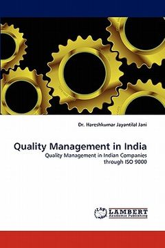 portada quality management in india (en Inglés)