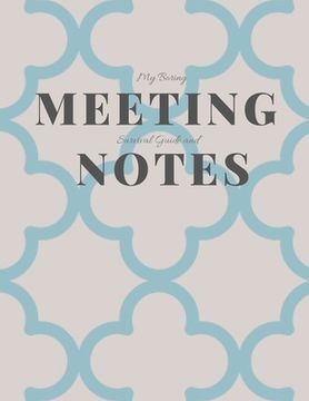 portada My Boring Meeting Survival Guide and Notes: 8.5x11 Meeting Notebook and Puzzle Book