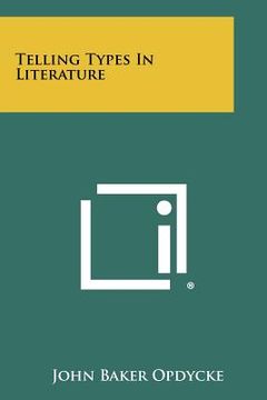 portada telling types in literature (en Inglés)