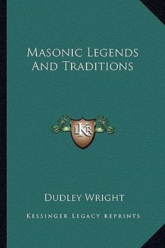 portada masonic legends and traditions