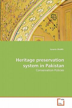 portada heritage preservation system in pakistan (en Inglés)