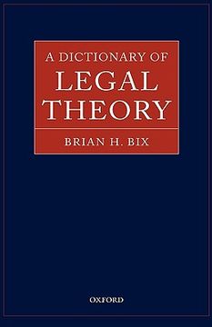 portada a dictionary of legal theory (en Inglés)
