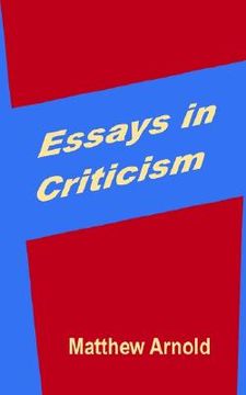 portada essays in criticism