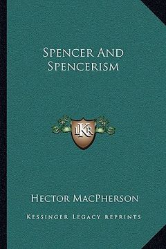 portada spencer and spencerism (en Inglés)