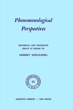 portada phenomenological perspectives: historical and systematic essays in honor of herbert spiegelberg (en Inglés)