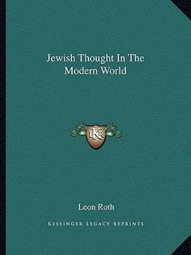 portada jewish thought in the modern world (en Inglés)