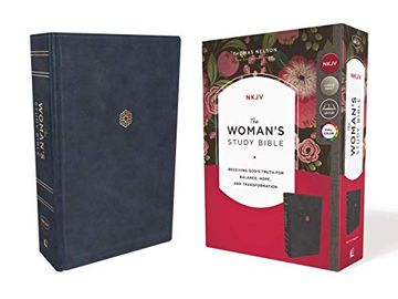 portada The Nkjv, Woman's Study Bible, Leathersoft, Blue, Full-Color, Thumb Indexed: Receiving God's Truth for Balance, Hope, and Transformation (en Inglés)