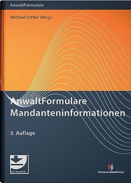 portada Anwaltformulare Mandanteninformationen Muster, Erläuterungen, Checklisten (en Alemán)