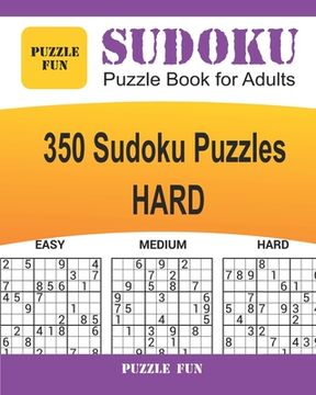 portada Sudoku Puzzle Book for Adults: 350 Hard Sudoku Puzzles