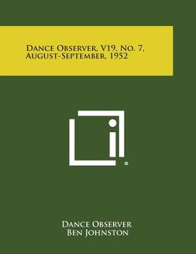 portada Dance Observer, V19, No. 7, August-September, 1952 (in English)