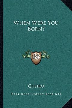 portada when were you born? (en Inglés)
