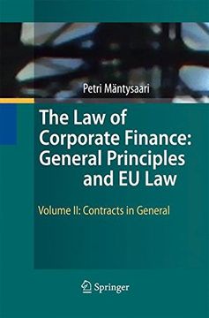 portada 2: The Law of Corporate Finance: General Principles and EU Law : Volume II: Contracts in General