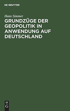 portada Grundzüge der Geopolitik in Anwendung auf Deutschland 