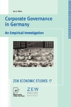 portada corporate governance in germany: an empirical investigation (en Inglés)