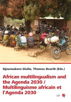 portada African Multilingualism and the Agenda 2030 / Multilinguisme Africain et L'agend