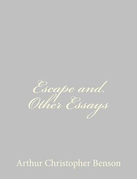 portada Escape and Other Essays (en Inglés)