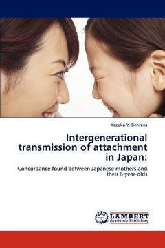 portada intergenerational transmission of attachment in japan (in English)