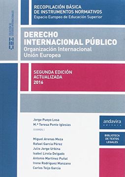 portada Derecho Internacional Público.(2ª ed.) Actualizada 2016 Organización Internacion