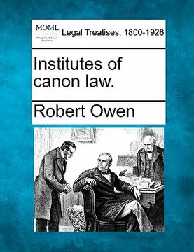 portada institutes of canon law. (en Inglés)