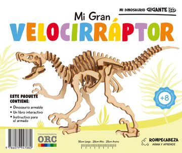 portada Mi Dinosaurio Gigante 3d. Mi Gran Velociráptor / pd.