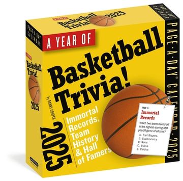 portada A Year of Basketball Trivia Page-A-Day Calendar 2025: Immortal Records, Team History & Hall of Famers