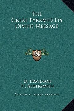portada the great pyramid its divine message (en Inglés)