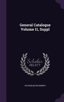 portada General Catalogue Volume 11, Suppl