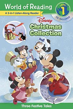 portada World of Reading Disney Christmas Collection 3-In-1 Listen-Along Reader (Level 1): 3 Festive Tales With cd! (en Inglés)