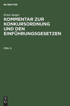 portada Kommentar zur Konkursordnung und den Einfã Â¼Hrungsgesetzen (German Edition) [Hardcover ] (en Alemán)